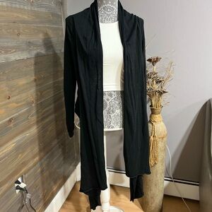 MODA INTERNATIONAL WOMEN'S BLACK LONG SLEEVE CARDIGAN SWEATER SIZE XS